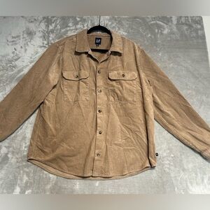 Gap Corduroy Shirt Jacket Men’s XL Brown Tan Shacket Overshirt
